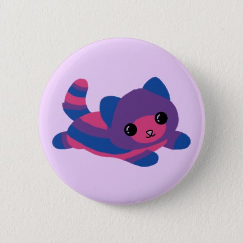 Bisexual Pride Cat Button