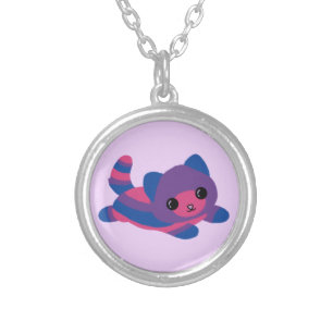 Bisexual Pride Cat Necklace