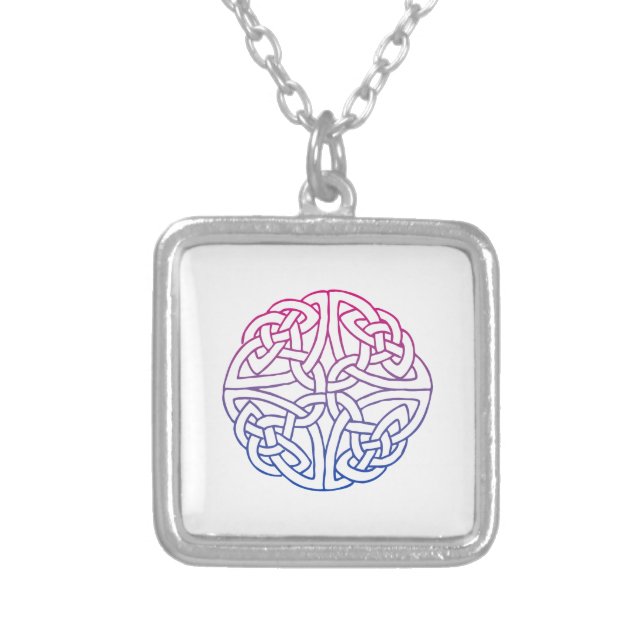 Bisexual Pride Celtic Necklace (Front)