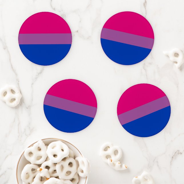 Bisexual Pride! Coaster Set (In Situ)