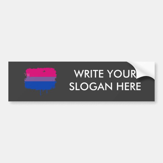 Bisexual Pride Colors Bumper Sticker (Front)