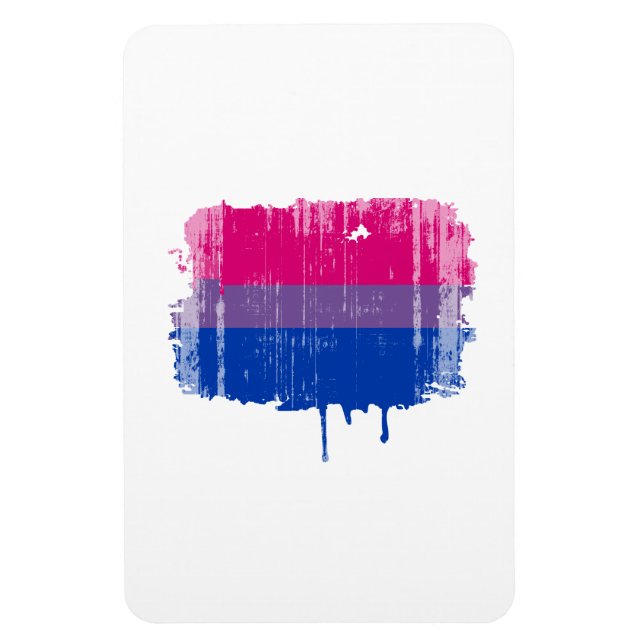 Bisexual Pride Colors distressed Magnet (Vertical)