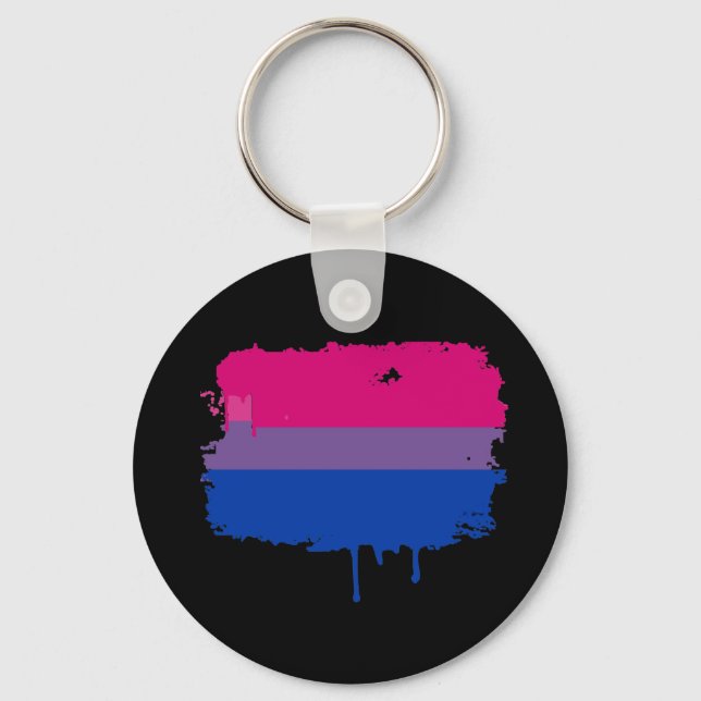 Bisexual Pride Colors Keychain (Front)