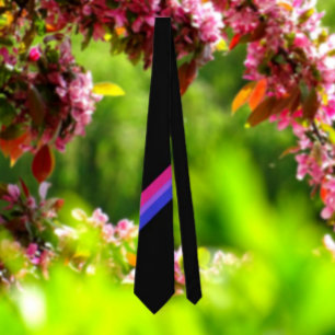 Bisexual Pride Diagonal Tie: Bold and Vibrant Neck Tie