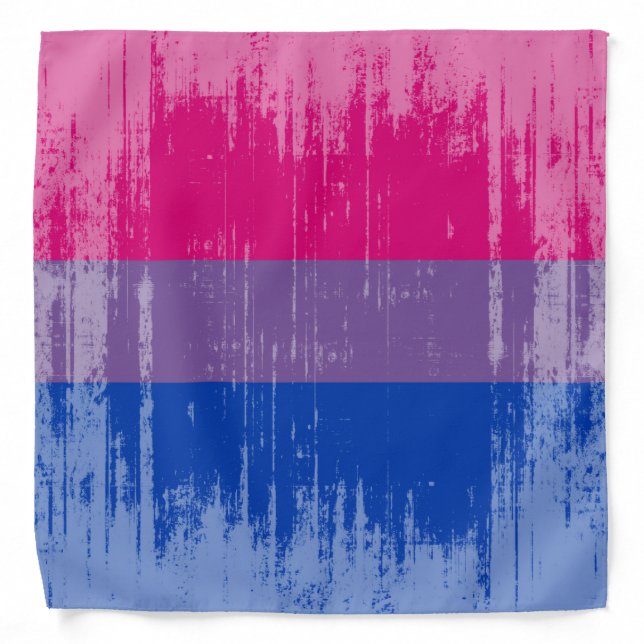 BISEXUAL PRIDE DISTRESSED DESIGN BANDANA (Front)