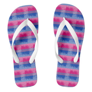 BISEXUAL PRIDE DISTRESSED DESIGN -.png Flip Flops