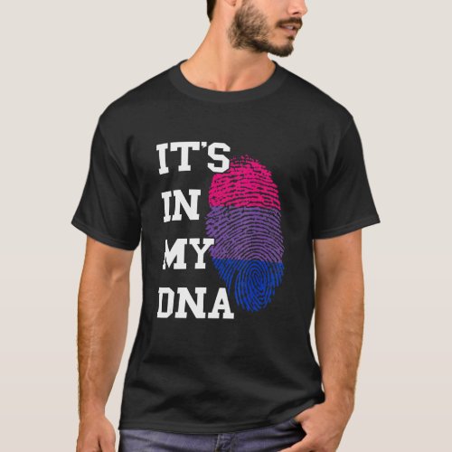 Bisexual Pride DNA Thumbmark Bisexual Flag Bisexua T_Shirt