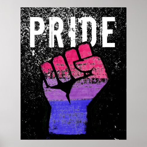 Bisexual Pride Fist Poster
