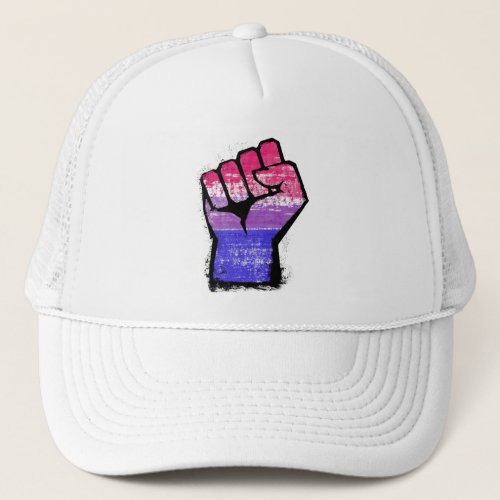 Bisexual Pride Fist Trucker Hat