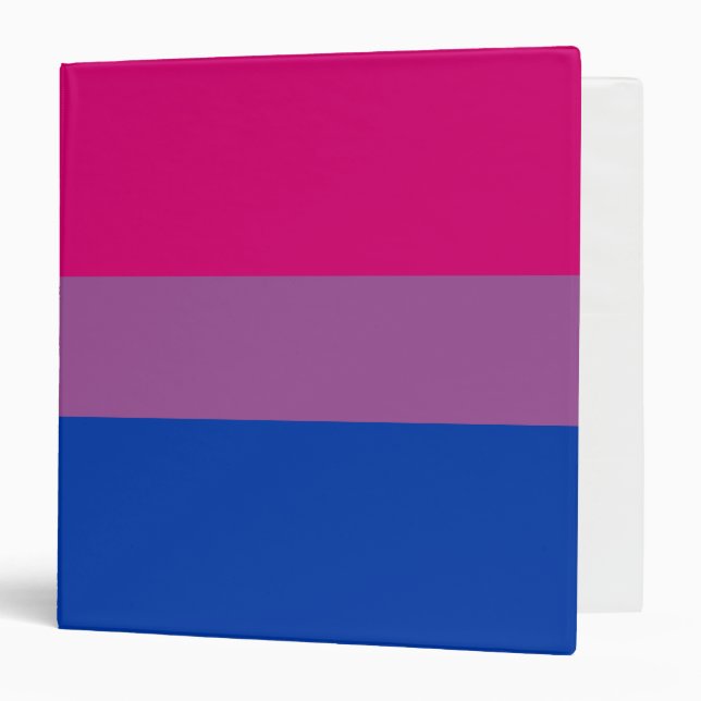 Bisexual Pride Flag 3 Ring Binder (Front/Inside)