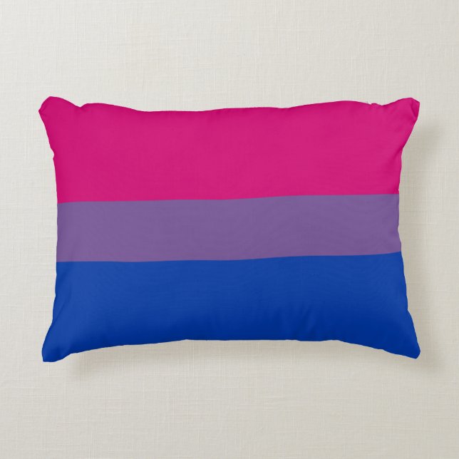 Bisexual Pride Flag Accent Pillow (Front)