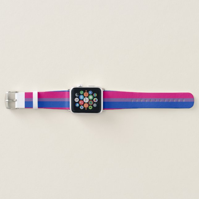 Bisexual Pride Flag Apple Watch Band (Front)