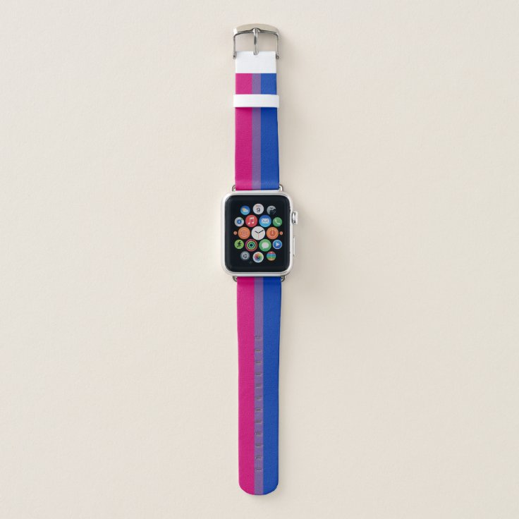 Bisexual Pride Flag Apple Watch Band | Zazzle