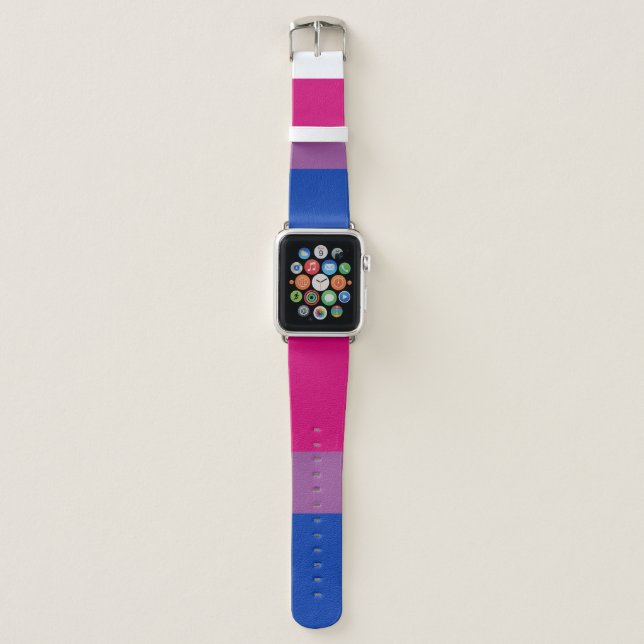 Bisexual Pride Flag Apple Watch Band (Front)