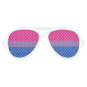 Bisexual Pride Flag Aviator Sunglasses