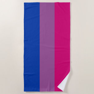 Bisexual Pride Flag Beach Towel