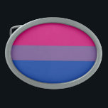 Bisexual Pride Flag Belt Buckle<br><div class="desc">The bisexual pride flag was designed in 1998 in order to give the bisexual community its own symbol comparable to the Gay pride flag of the larger LGBT community and increase the visibility of bisexuals, both among society as a whole and within the LGBT community. The deep pink or rose...</div>