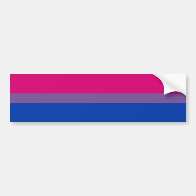 Bisexual Pride Flag Bumper Sticker (Front)