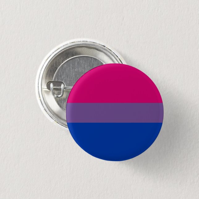 Bisexual Pride Flag Button (Front & Back)