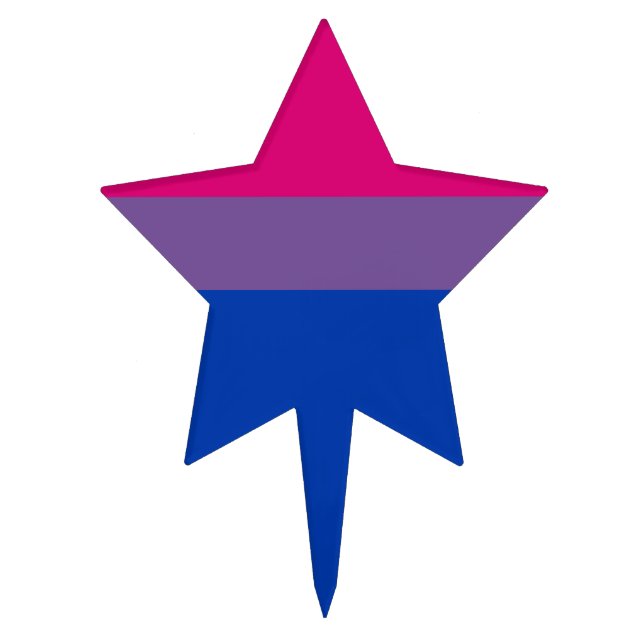 Bisexual Pride Flag Cake Topper (Front)