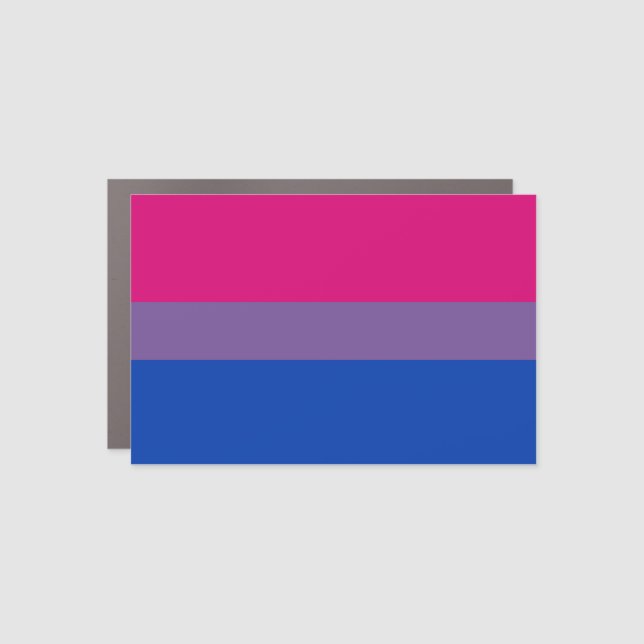 Bisexual Pride Flag Car Magnet (Front)