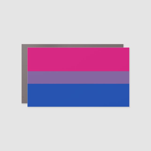 Bisexual Pride Flag Car Magnet (Front)