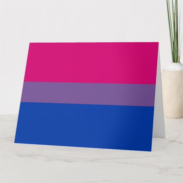 Bisexual Pride Flag Card (Front)