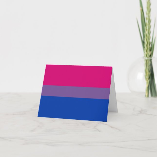 Bisexual Pride Flag Card (Front)