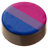 Bisexual Pride Flag Chocolate Covered Oreo (Angled)