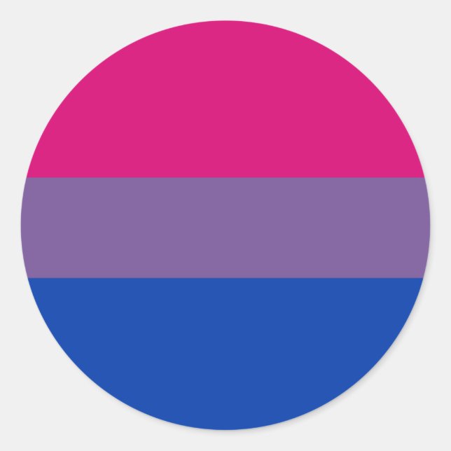 Bisexual Pride Flag Classic Round Sticker (Front)