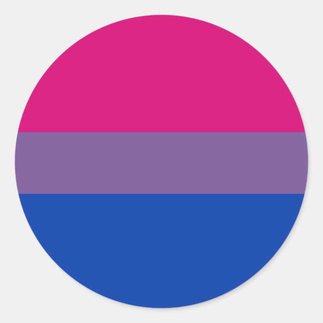Bisexual Pride Flag Classic Round Sticker (Front)