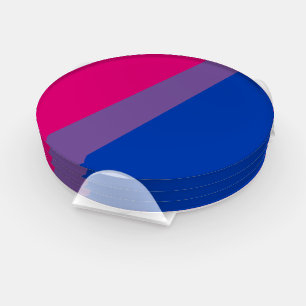 Bisexual Pride Flag Coaster Set