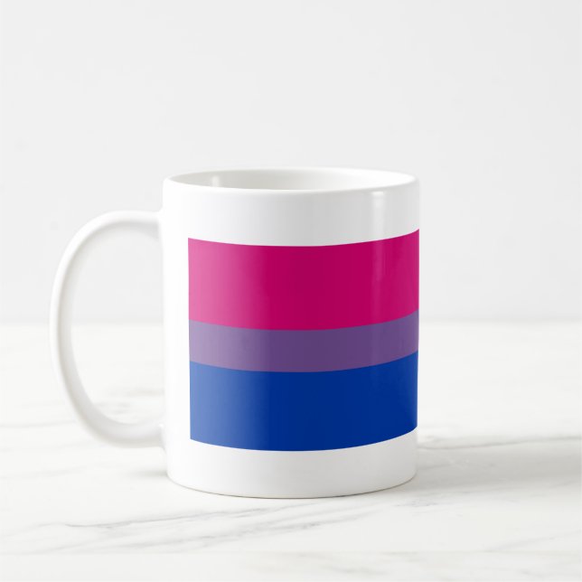 Bisexual Pride Flag Coffee Mug (Left)