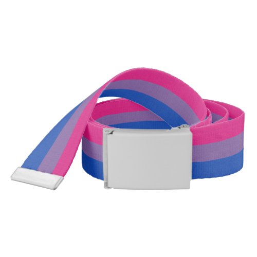 Bisexual Pride Flag Colored Background Belt