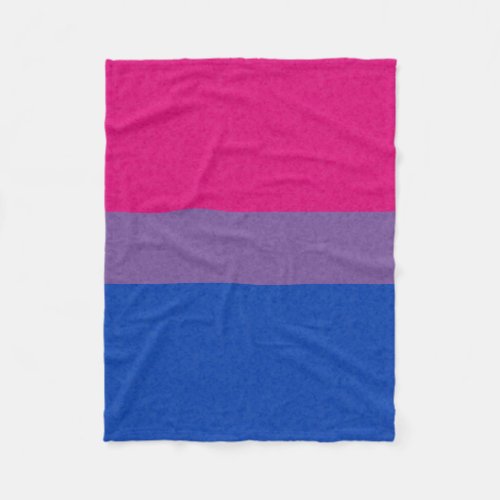 Bisexual Pride Flag Colored Background Fleece Blanket