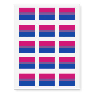 Bisexual Pride Flag Complete Design -.png Temporary Tattoos