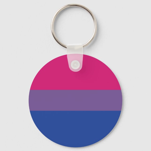 Bisexual | Pride Flag Design | Stripes | Keychain (Front)