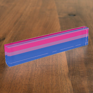 Bisexual Pride Flag Desk Name Plate
