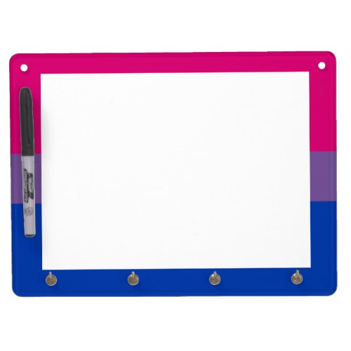 Bisexual Pride Flag Dry Erase Board With Keychain Holder