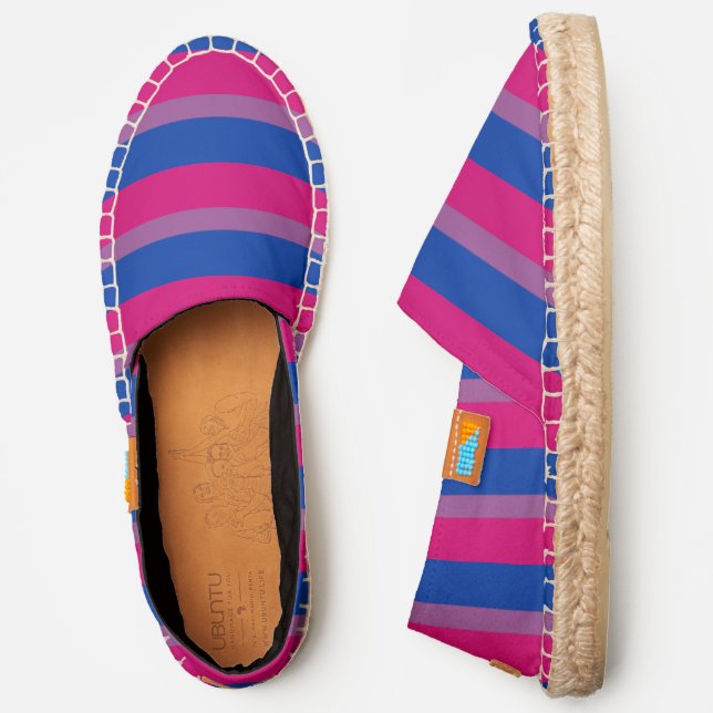 Bisexual Pride Flag Espadrilles (Side)