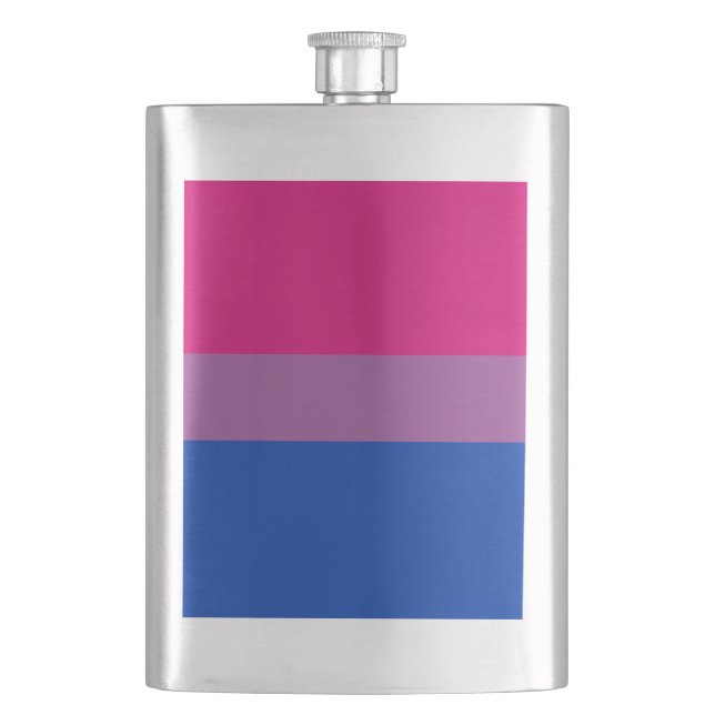 Bisexual Pride Flag Flask (Front)