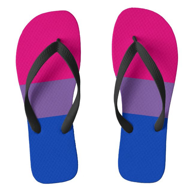 Bisexual Pride Flag Flip Flops (Footbed)