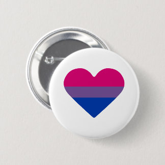 Bisexual Pride Flag Heart Button