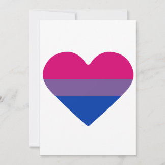 Bisexual Pride Flag Heart Holiday Card