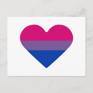Bisexual Pride Flag Heart Postcard