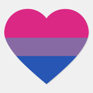 Bisexual Pride Flag Heart Sticker