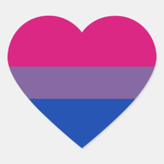 Bisexual Pride Flag Heart Sticker