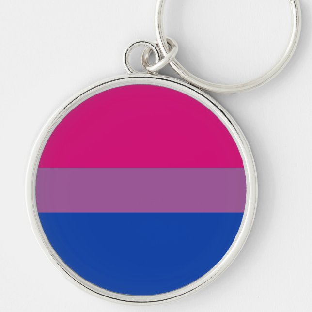 Bisexual Pride Flag Keychain (Front)