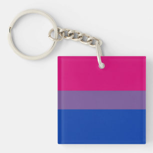 Bisexual Pride Flag Keychain