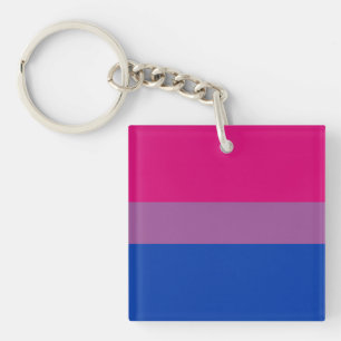 Bisexual Pride Flag Keychain